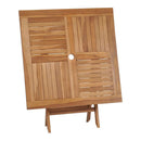 Folding Garden Table With Umbrella Hole Solid Teak Wood