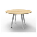 Perpetuity Round Meeting Table 900Mm Natural Oak White