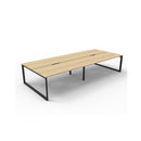 Infinite 4 Person 2 Workstation No Screen 3600 X 1530 X 730Mm Oak Blk