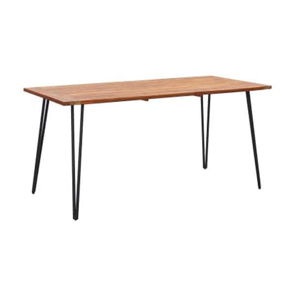 Garden Table With Hairpin Legs 140X80X75 Cm Solid Acacia Wood