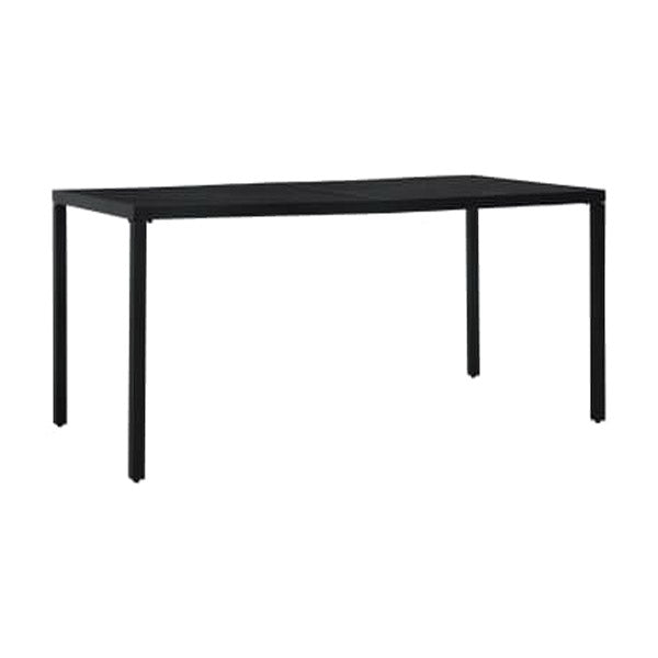 Garden Table 180X83X72 Cm Steel Black