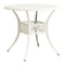 Garden Table White 90X74 Cm Cast Aluminium