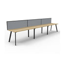 Eternal 3 Person 1 Workstation With Screen 4500 X 780 X 730Mm Oak Blck