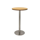 Annular Dry Bar Table Beech Stainless Steel