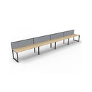 Infinite 4 Person 1 Workstation W Screen 6000 X 780 X 730Mm Oak Blk