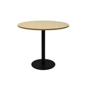Annular Base Table 900Mm Natural Oak Black