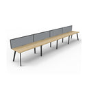 Eternal 4 Person 1 Workstation With Screen 7200 X 780 X 730Mm Oak Blck