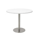 Annular Base Table 900Mm Natural White Stainless Steel