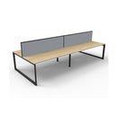 Infinite 4 Person 2 Workstation W Screen 3000 X 1530 X 1200Mm Oak Blk