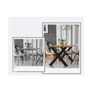 2X Metal Legs Coffee Dining Table Steel Industrial Vintage X Shape