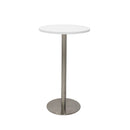 Annular Dry Bar Table Natural White Stainless Steel