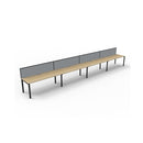 Express 4 Person 1 Workstation With Screen 7200 X 780 X 730Mm Oak Blk