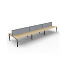 Express 6 Person 2 Workstation W Screen 3600 X 1530 X 1200Mm Oak Blk