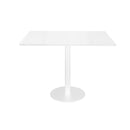Quad Flat Disc Base Table Natural White White