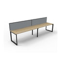 Infinite 2 Person 1 Workstation W Screen 2400 X 780 X 730Mm Oak Blk