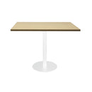 Quad Flat Disc Base Table Natural Oak White
