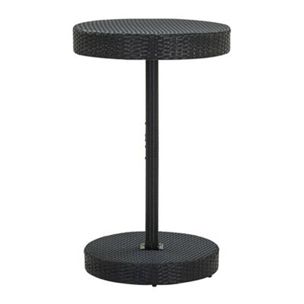 Garden Table Black 106 Cm Poly Rattan