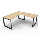 Infinite 1 Person Corner Workstation 1800 X 1800 X 750 X 730Mm Oak Blk