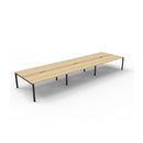 Express 6 Person 2 Workstation No Screen 4500 X 1530 X 730Mm Oak Blk