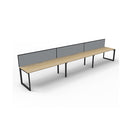 Infinite 3 Person 1 Workstation W Screen 3600 X 780 X 730Mm Oak Blk