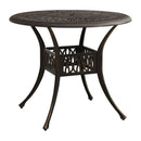 Garden Table Bronze 90X74 Cm Cast Aluminium