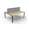 Express 2 Person 2 Workstation W Screen 1800 X 1530 X 1200Mm Oak Blk