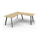 Eternal 1Person 1Corner Workstation 1500 X 1500 X 750 X 730Mm Oak Blk