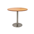 Annular Base Table 1200Mm Beech Stainless Steel