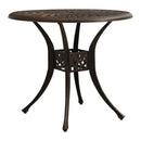 Garden Table Bronze 78X72 Cm Cast Aluminium