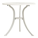 Garden Table White 62X65 Cm Cast Aluminium