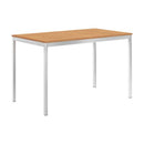 Garden Dining Table 140X80X75 Cm Solid Teak Wood And Stainless Steel