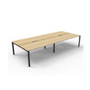 Express 4 Person 2 Workstation No Screen 2400 X 1530 X 730Mm Oak Blk