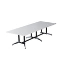Hurricane Boardroom Table Dual Post 2 Piece Top Double Stage White