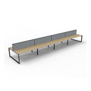 Infinite 8 Person 2 Workstation W Screen 6000 X 1530 X 1200Mm Oak Blk