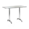 Garden Table Silver 120X60X70 Cm Aluminium