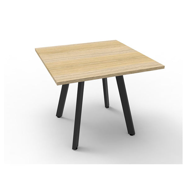 Perpetuity Square Meeting Table 900Mm W X 900Mm D X 730Mm H Oak Black
