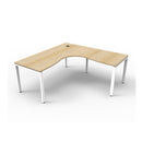 Infinite 1Person Cornerstation 1800X1800X750X730Mm Profile Leg Oak Wte