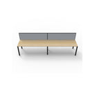Express 2 Person 1 Workstation With Screen 3000 X 780 X 730Mm Oak Blk