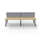 Eternal 2 Person 1 Workstation With Screen 3600 X 780 X 730Mm Oak Blck