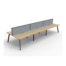 Eternal 6 Person 2 Workstation W Screen 4500 X 1530 X 1200Mm Oak Blk