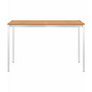 Garden Dining Table 140X80X75 Cm Solid Teak Wood And Stainless Steel