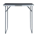 Foldable Camping Table With Metal Frame 80X60 Cm Grey