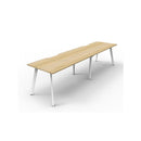 Eternal 2 Person 1 Workstation No Screen 3000 X 750 X 730Mm Oak White