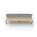 Express 4 Person 2 Workstation W Screen 2400 X 1530 X 1200Mm Oak Blk