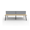 Eternal 4 Person 2 Workstation W Screen 2400 X 1530 X 1200Mm Oak Blk
