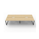 Infinite 4 Person 2 Workstation No Screen 3600 X 1530 X 730Mm Oak Blk