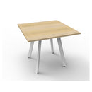 Perpetuity Square Meeting Table 900Mm W X 900Mm D X 730Mm H Oak White