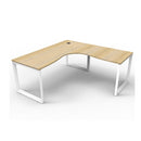Infinite 1 Person Corner Workstation 1800 X 1800 X 750 X 730Mm Oak Wte