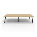 Eternal 4 Person 2 Workstation No Screen 2400 X 1530 X 730Mm Oak Black