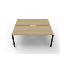 Express 2 Person 2 Workstation No Screen 1800 X 1530 X 730Mm Oak Blk